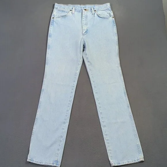 Wrangler Jeans Men's 33x34 Fits 32x33 Blue 936GBH Cowboy Cut Slim Denim Western - Picture 2 of 11
